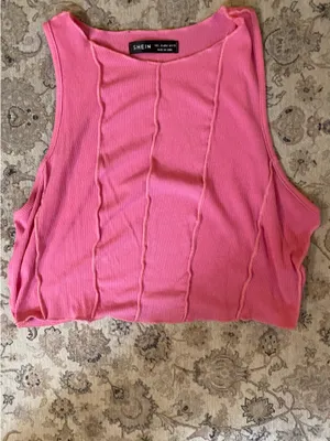 SheIn Pink cropped tank top #croptop thumbnail 1