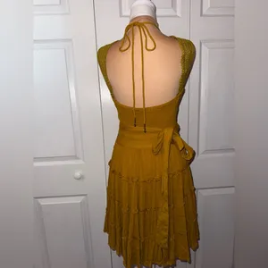Free People Yellow Mustard Endless Summer Hot Dang Mini‎ Dress Size Medium NWOT thumbnail 4