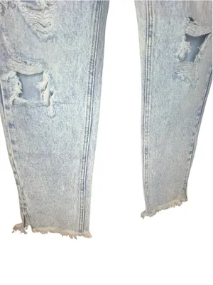NWT KanCan Light Wash Distressed High Rise Ankle Skinny Denim Jeans thumbnail 3