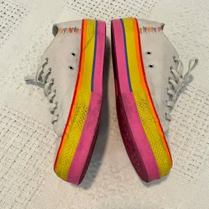 Converse platform rainbow Chuck Taylor All Star Sneakers 9.5 SHELF 5021 thumbnail 6