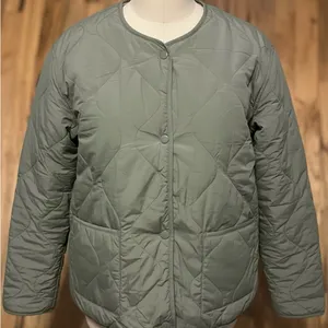 Velvet Heart Quilted Puffer Jacket - Gray thumbnail 1