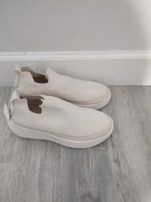 Steve Madden Samhara In Katie Cream Knit Slip-On Platform Sneakers 9.5 thumbnail 6
