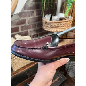 Etienne Aigner Oxblood Red Leather Loafers Dark Academia Vintage 90s Size 8 thumbnail 9