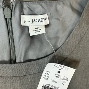 NWT J by J. Crew Sleeveless Sheath‎ Grey Dress sz 8 petite thumbnail 5