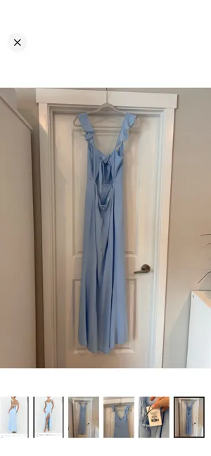 New Showpo Ligjr Blue Maxi Thigh Slit Dress thumbnail 5