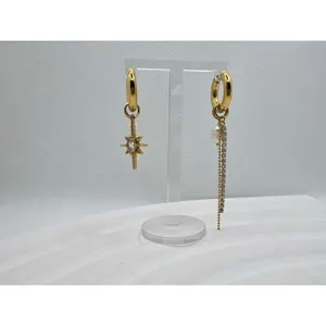 316L Stainless Steel‎ Freshwater Pearl StarDrop Earrings thumbnail 5