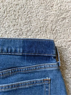 Abercrombie and fitch denim blue mini jean mid rise summer festival short sz 28 thumbnail 7