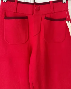 Maeve Colette Sweater Knit High-Rise Wide-Leg Cropped Pants, Size XXSP thumbnail 8