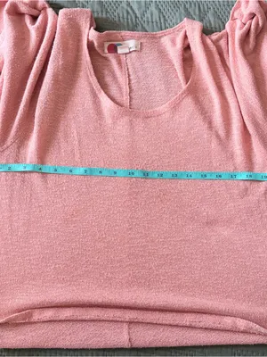 Free People Beach Peach Knit Dolman Sleeve Top Medium thumbnail 6