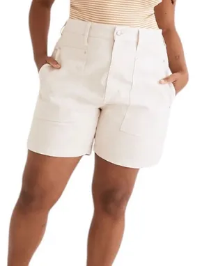 Madewell Garment-Dyed Carpenter Shorts in form grey 25 thumbnail 1