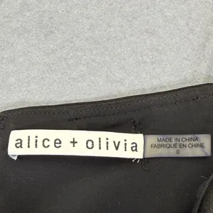 Alice + Olivia Black Off-The-Shoulder‎ Ruffle Crop Top CC911205024 Size 0 thumbnail 2