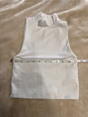 ARITZIA BABATON Turtle Neck Smoothing Tank Top White Sz XXS EUC thumbnail 5