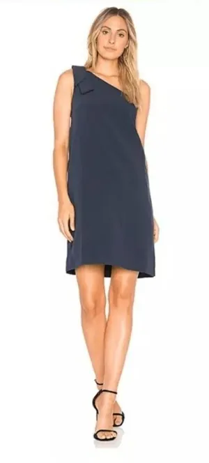 Elliatt Ophelia One Shoulder Dress Size Small Navy Pockets Special Occasion thumbnail 1