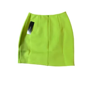 NWT Lulus Size XS Lime She's Bold‎ Neon Green Mini Skirt Y2K Stretch thumbnail 6