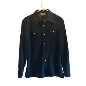 Lee vintage blue pearl snap coat Large classic thumbnail 2