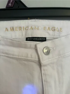 American Eagle White‎ Distressed Skinny Jeans thumbnail 5