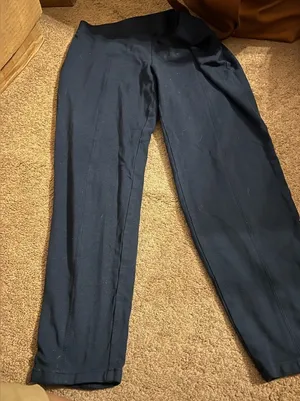 H by‎ halston pull on blue pants L thumbnail 1