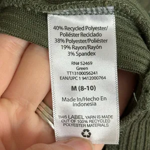 Green Ribbed Lightweight Hoodie size medium thumbnail 5