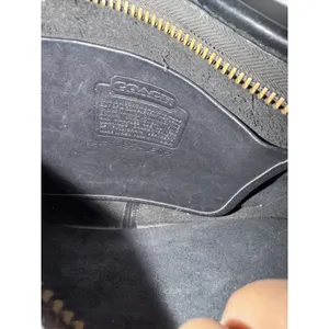 VTG Coach 70's Basic Bag Made in NYC USA Black Leather Clutch Wristlet Crossbody thumbnail 6