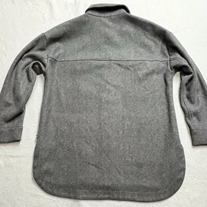 Banana Republic Ladies' Structured 4 Pocket Button Shacket Shirt Jacket Gray‎ S thumbnail 4