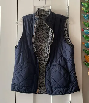 Reversible Sherpa Vest - Golden Hardware thumbnail 3