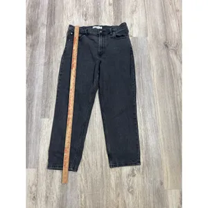 Abercrombie & Fitch The Mom High Rise Jeans Washed Black 29 8 Short‎ thumbnail 5