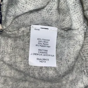 J. Crew Wool Rabbit Hair Blend Textured Striped Pullover Sweater MEDIUM thumbnail 5