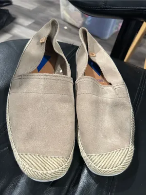 Women's Suede Slip-On Flats in Light Taupe thumbnail 1