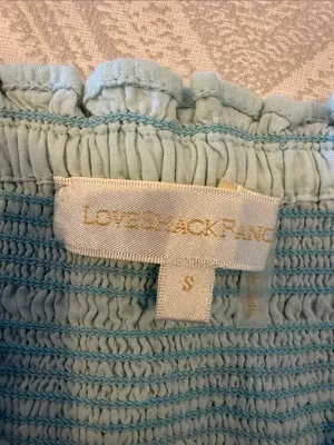 LoveShackFancy Women’s Light Blue Tiered Ruffle Mini Skirt | Size Small thumbnail 4