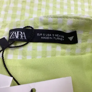 Zara Seersucker Plaid Mini Skirt Size Small NEW! Retail $39.90 thumbnail 4