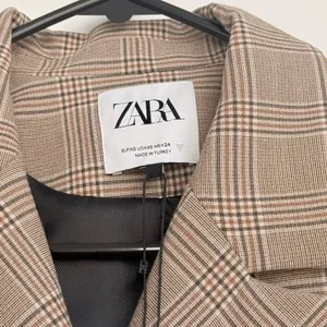 Zara | NEW Plaid Houndstooth Cropped Jacket XS European Chic Boxt‎ Office Fall thumbnail 9