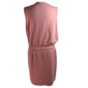 Evereve Womens Sleeveless V-Neck Drawstring Waist Knit Dress Pink Size L thumbnail 2