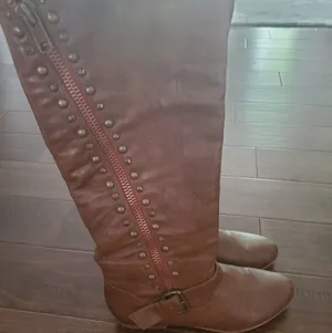 Not rated brown tall boots size 8 women's thumbnail 1