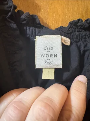 Seen Worn Kept Anthropologie tiered black & orange sleeveless maxi dress thumbnail 4