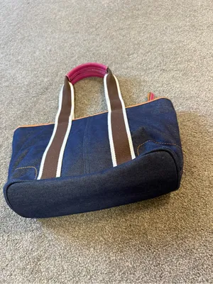 Vintage Y2K 2004 Coach Hampton Denim Tote Bag 4498 Leather Canvas Handles thumbnail 3