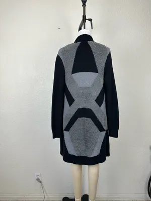 Laura Ashley Women’s Open Lon Cardigan Sweater Sz S Black / thumbnail 2