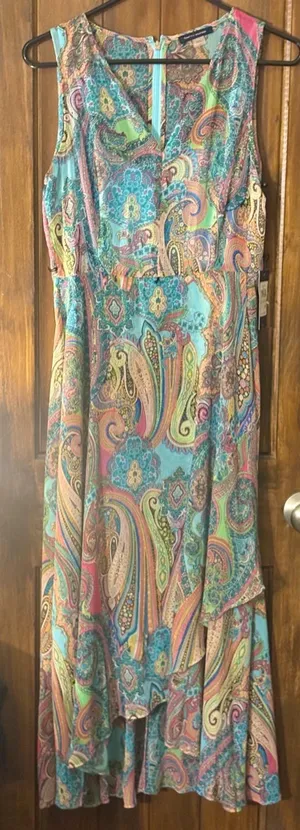 Tommy Hilfiger Colorful Paisley High Low Dress thumbnail 1