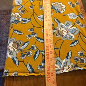 Anthropologie Maeve Mustard Yellow Floral Printed Mock Neck Turtleneck Large thumbnail 7