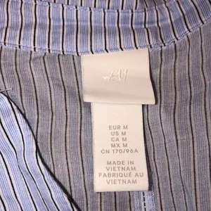 H&M light blue striped shirt dress maxi size medium thumbnail 4