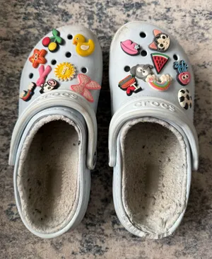 Blue Fuzzy Crocs thumbnail 1