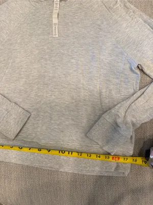 Lululemon Warm Down Crew Heathered Core Ultra Light Grey thumbnail 10