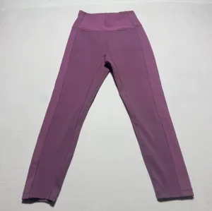 P’TULA x HB Women’s Medium Purple High Rise Ribbed Panel Leggings Yoga thumbnail 1