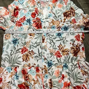 NWT Esther & Co Lanta Floral Dress Size Medium Swing Mini Dress V-Neck thumbnail 15