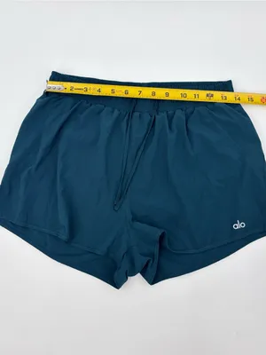 ALO Yoga Women's Deep Teal Athletic Shorts thumbnail 4