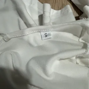 White Athletic Top with Thumb Holes and Cut-out thumbnail 5