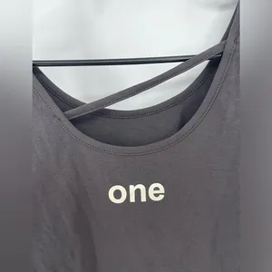Women's‎ activewear, crop workout, shirt, size small, gray thumbnail 3
