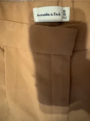 Abercrombie & Fitch High-Waist Wide Leg Pants in Camel Brown thumbnail 8