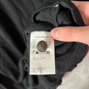 Aldo Martins Black Turtleneck Sweater Button Detail Ribbed Collar Minimalist 6‎ thumbnail 5
