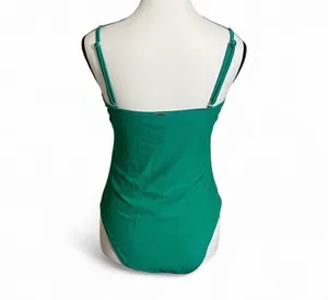 Relleciga OnePiece Swimsuit Sz L Green Spaghetti Straps Square Neck Beach Wear thumbnail 2