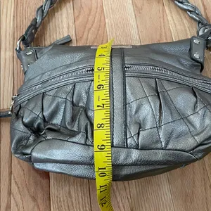 Y2K Relic Silver Metallic Slouchy Shoulder Bag Women Festival thumbnail 5